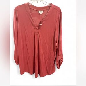 Avenue pink polyester-modal long sleeve blouse women’s 18/20